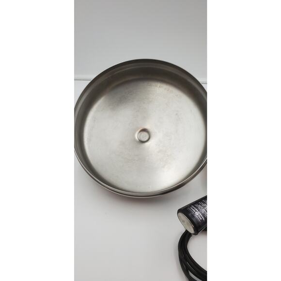 Vtg FABERWARE SS Electric Fry Pan, Aluminum Clad, 310-A / 12” PRE-OWNED - Picture 4 of 7